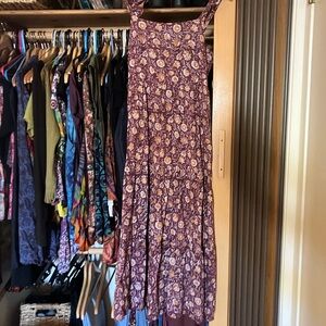 Daughters of India Purple Floral Maxi Dress